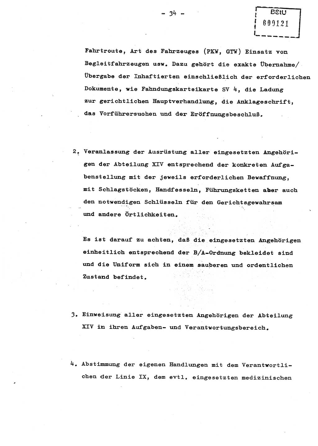 Schulungsmaterial Exemplar-Nr.: 8, Ministerium für Staatssicherheit [Deutsche Demokratische Republik (DDR)], Abteilung (Abt.) ⅩⅣ, Berlin 1987, Seite 34 (Sch.-Mat. Expl. 8 MfS DDR Abt. ⅩⅣ /87 1987, S. 34)