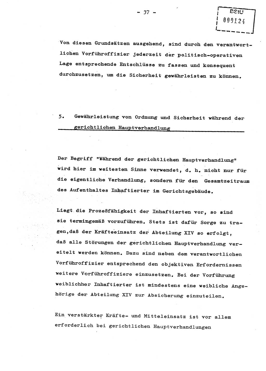 Schulungsmaterial Exemplar-Nr.: 8, Ministerium für Staatssicherheit [Deutsche Demokratische Republik (DDR)], Abteilung (Abt.) ⅩⅣ, Berlin 1987, Seite 37 (Sch.-Mat. Expl. 8 MfS DDR Abt. ⅩⅣ /87 1987, S. 37)