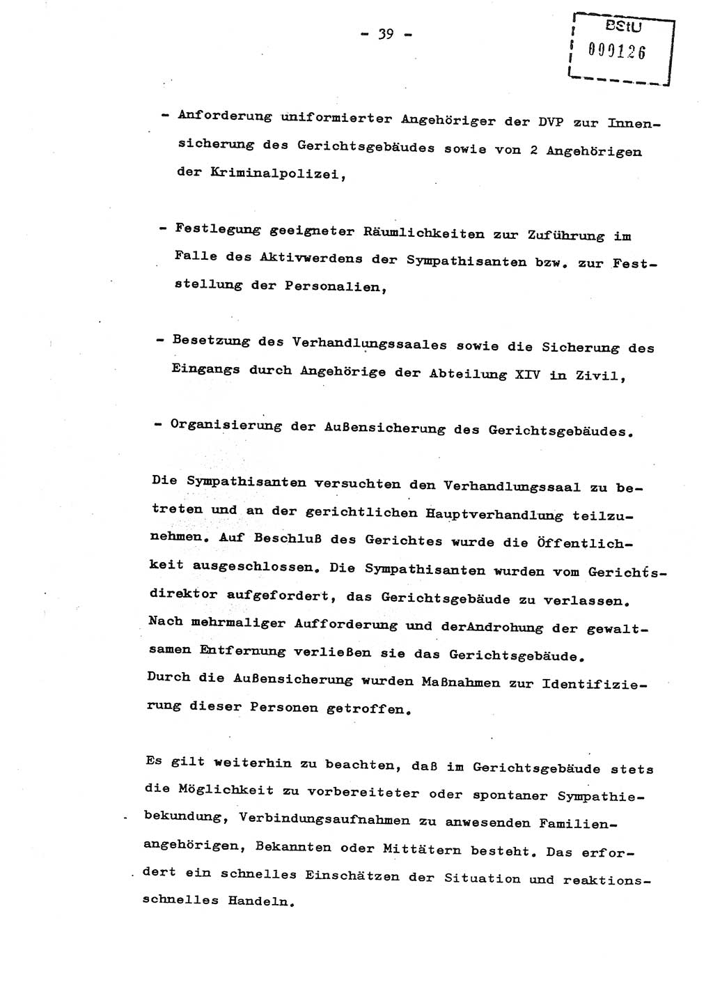 Schulungsmaterial Exemplar-Nr.: 8, Ministerium für Staatssicherheit [Deutsche Demokratische Republik (DDR)], Abteilung (Abt.) ⅩⅣ, Berlin 1987, Seite 39 (Sch.-Mat. Expl. 8 MfS DDR Abt. ⅩⅣ /87 1987, S. 39)