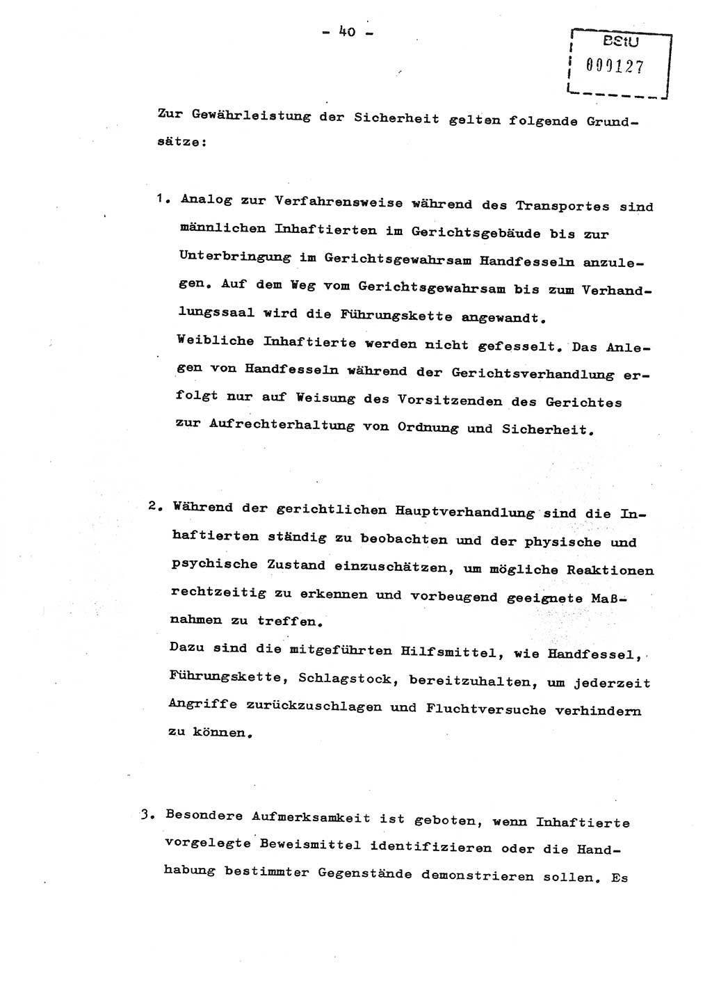 Schulungsmaterial Exemplar-Nr.: 8, Ministerium für Staatssicherheit [Deutsche Demokratische Republik (DDR)], Abteilung (Abt.) ⅩⅣ, Berlin 1987, Seite 40 (Sch.-Mat. Expl. 8 MfS DDR Abt. ⅩⅣ /87 1987, S. 40)