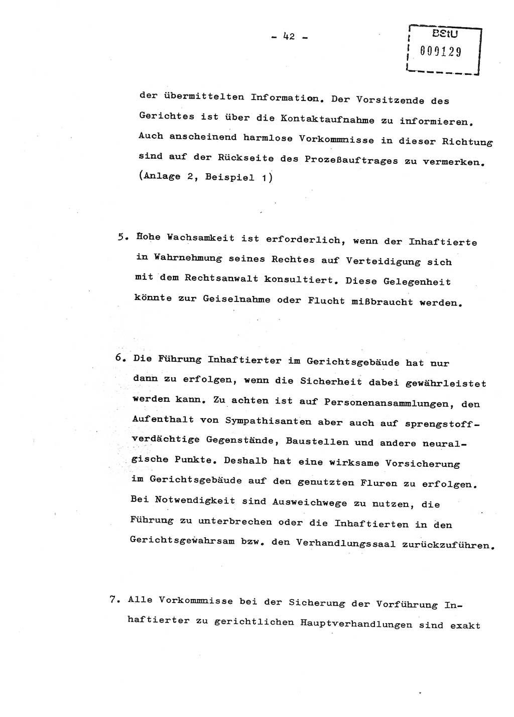 Schulungsmaterial Exemplar-Nr.: 8, Ministerium für Staatssicherheit [Deutsche Demokratische Republik (DDR)], Abteilung (Abt.) ⅩⅣ, Berlin 1987, Seite 42 (Sch.-Mat. Expl. 8 MfS DDR Abt. ⅩⅣ /87 1987, S. 42)