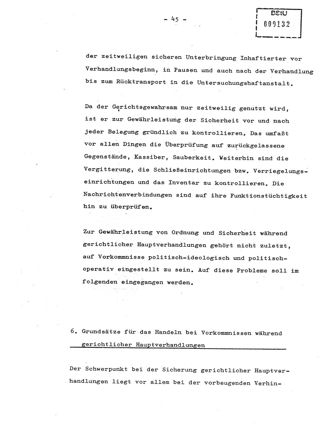 Schulungsmaterial Exemplar-Nr.: 8, Ministerium für Staatssicherheit [Deutsche Demokratische Republik (DDR)], Abteilung (Abt.) ⅩⅣ, Berlin 1987, Seite 45 (Sch.-Mat. Expl. 8 MfS DDR Abt. ⅩⅣ /87 1987, S. 45)