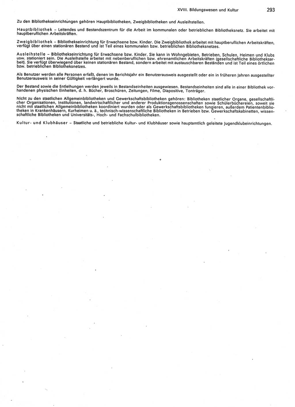 Statistisches Jahrbuch der Deutschen Demokratischen Republik (DDR) 1987, Seite 293 (Stat. Jb. DDR 1987, S. 293)