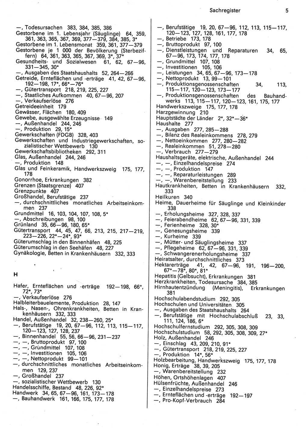 Statistisches Jahrbuch der Deutschen Demokratischen Republik (DDR) 1987, Seite 5 (Stat. Jb. DDR 1987, S. 5)