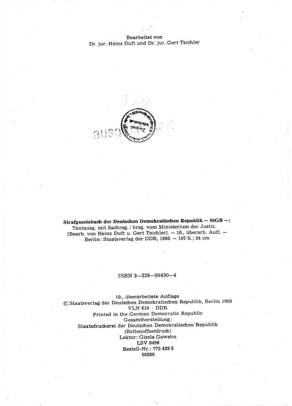 Strafgesetzbuch (StGB) der Deutschen Demokratischen Republik (DDR) 1987, Seite 2 (StGB DDR 1987, S. 2)