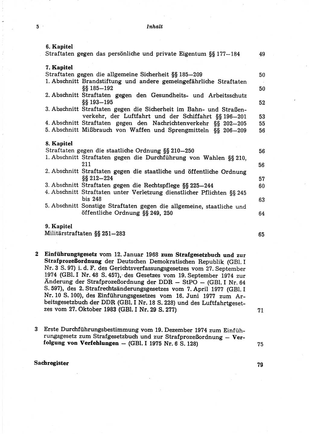 Strafgesetzbuch (StGB) der Deutschen Demokratischen Republik (DDR) 1987, Seite 5 (StGB DDR 1987, S. 5)