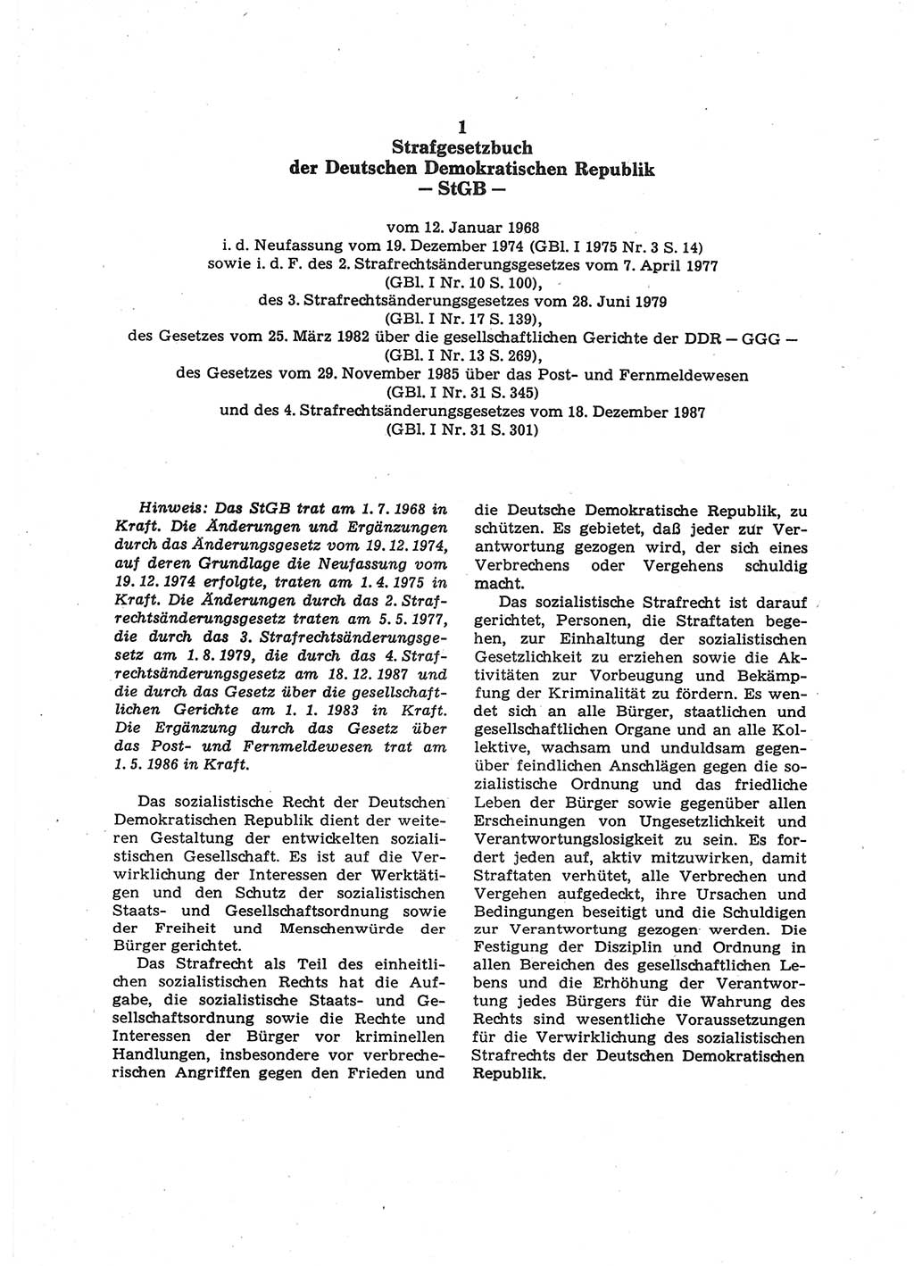 Strafgesetzbuch (StGB) der Deutschen Demokratischen Republik (DDR) 1987, Seite 7 (StGB DDR 1987, S. 7)