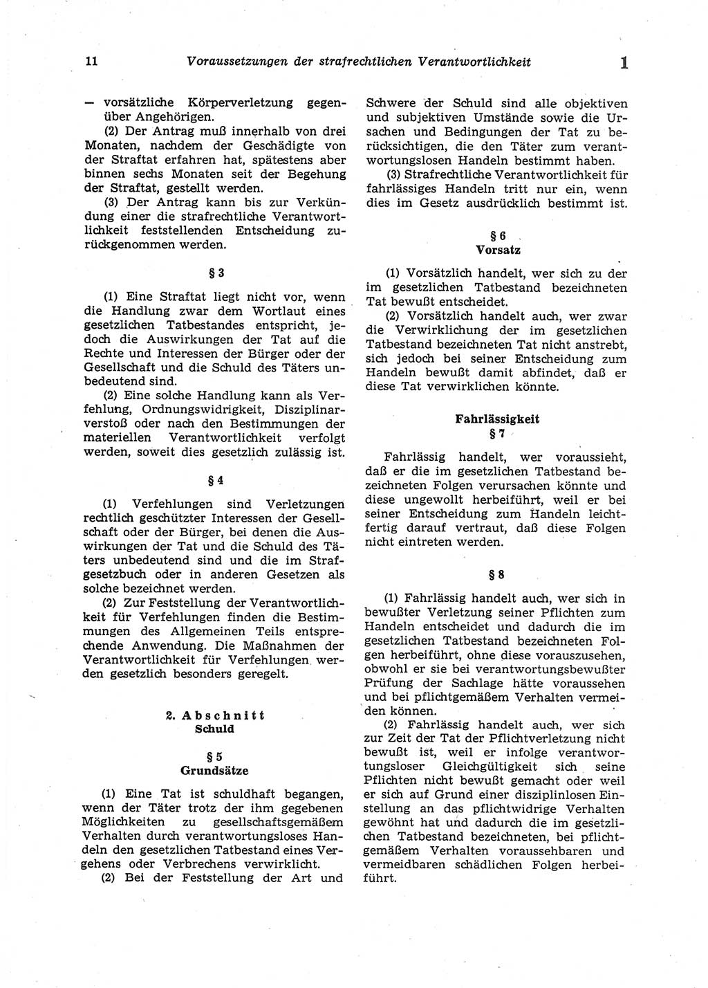 Strafgesetzbuch (StGB) der Deutschen Demokratischen Republik (DDR) 1987, Seite 11 (StGB DDR 1987, S. 11)