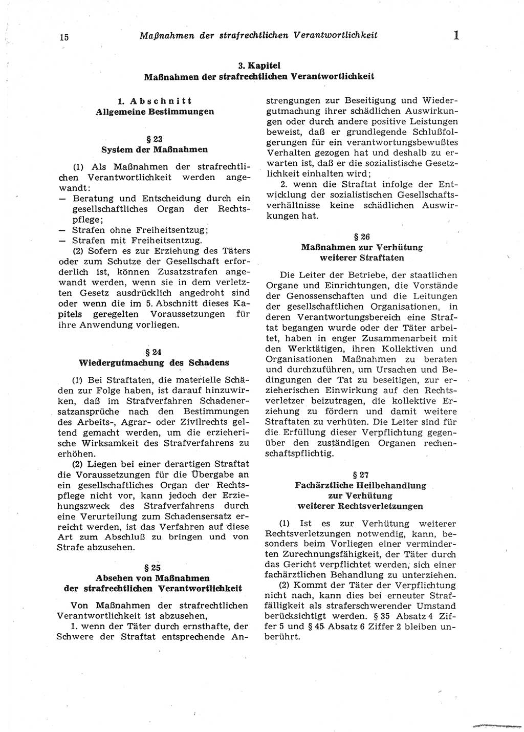 Strafgesetzbuch (StGB) der Deutschen Demokratischen Republik (DDR) 1987, Seite 15 (StGB DDR 1987, S. 15)