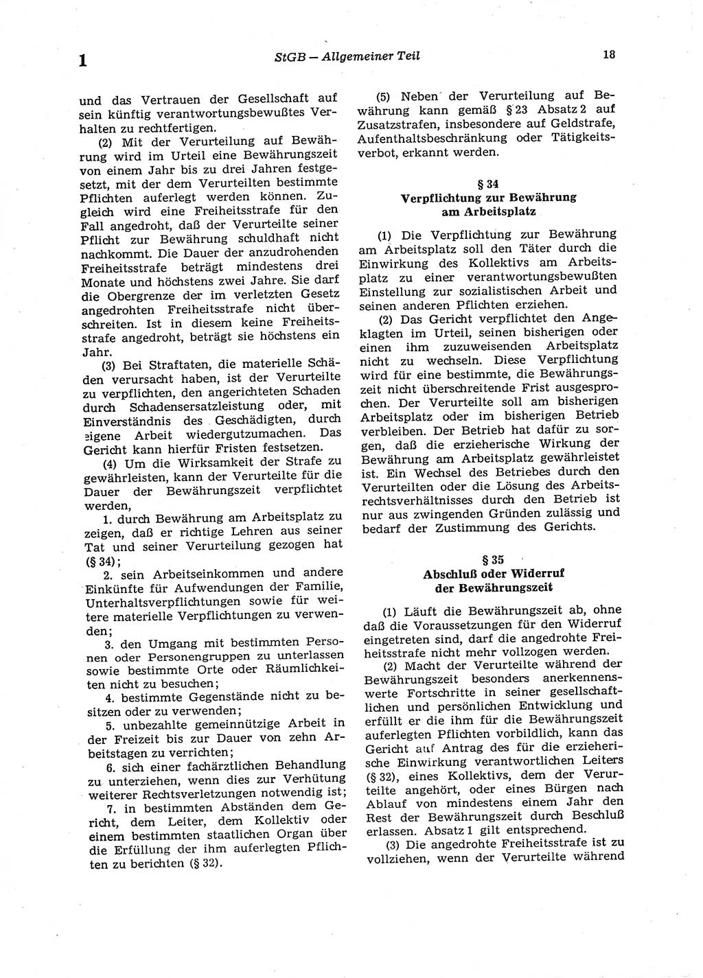 Strafgesetzbuch (StGB) der Deutschen Demokratischen Republik (DDR) 1987, Seite 18 (StGB DDR 1987, S. 18)