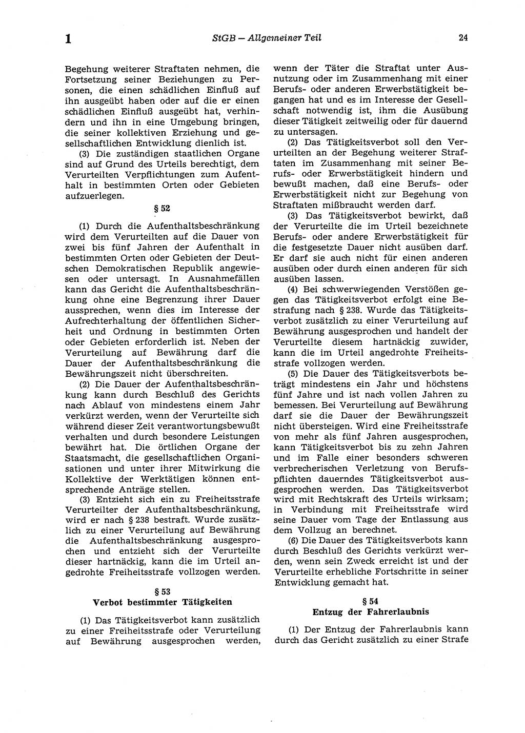 Strafgesetzbuch (StGB) der Deutschen Demokratischen Republik (DDR) 1987, Seite 24 (StGB DDR 1987, S. 24)