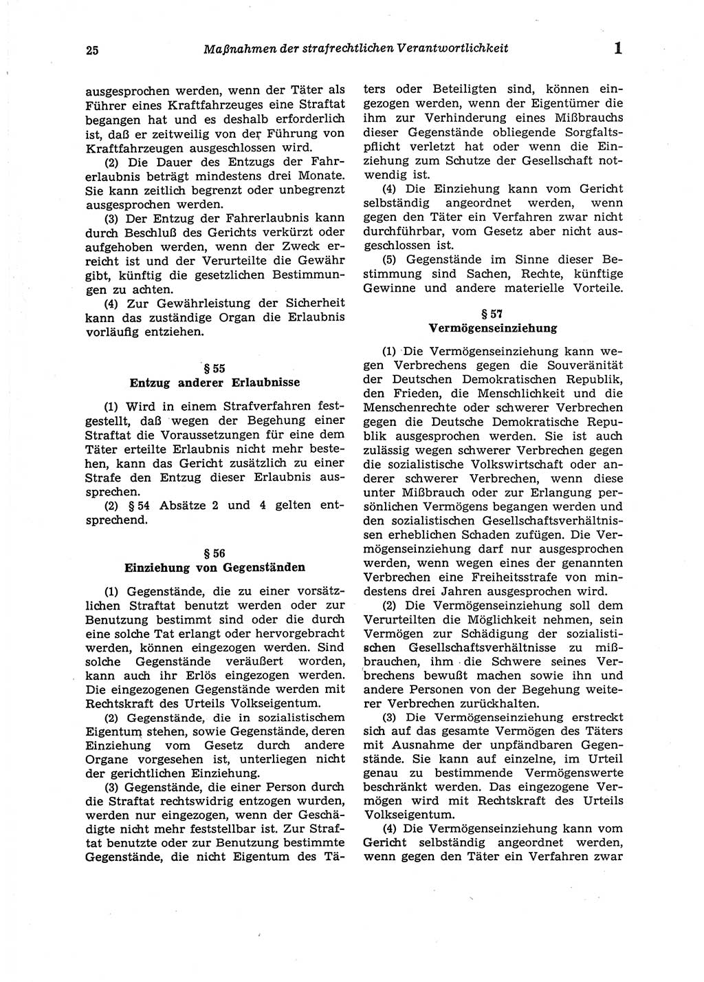 Strafgesetzbuch (StGB) der Deutschen Demokratischen Republik (DDR) 1987, Seite 25 (StGB DDR 1987, S. 25)