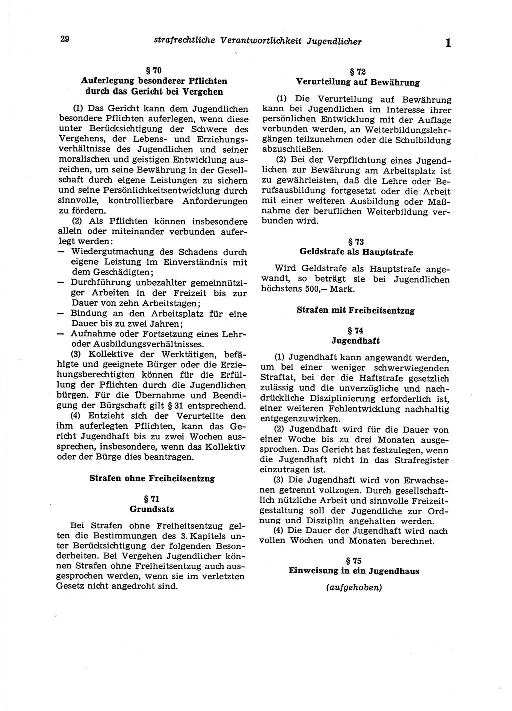 Strafgesetzbuch (StGB) der Deutschen Demokratischen Republik (DDR) 1987, Seite 29 (StGB DDR 1987, S. 29)