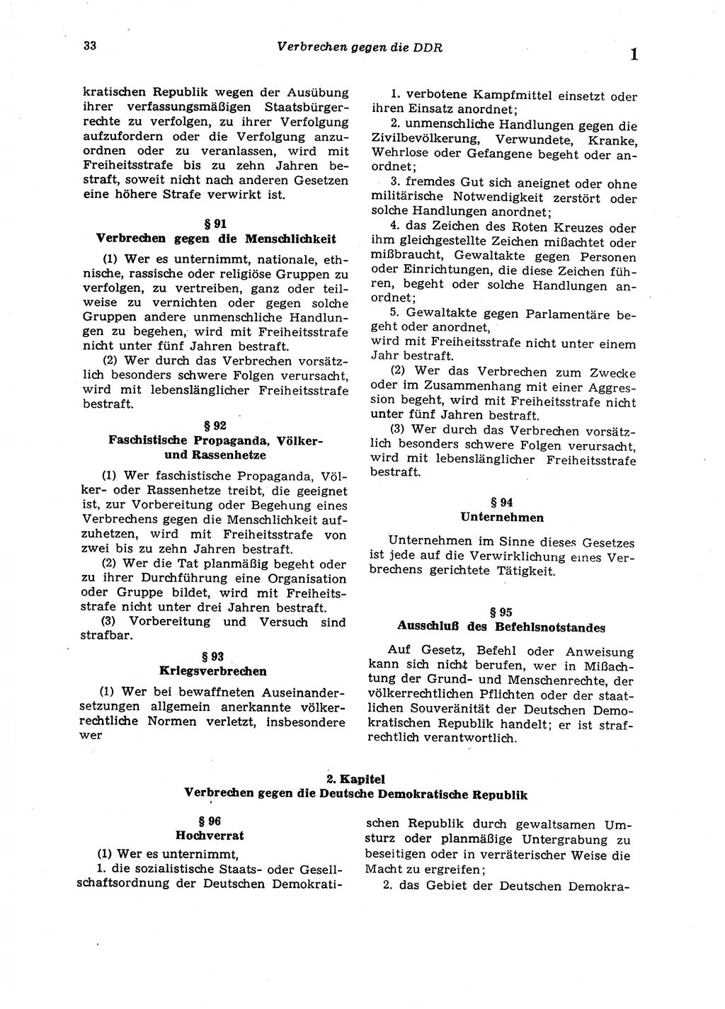 Strafgesetzbuch (StGB) der Deutschen Demokratischen Republik (DDR) 1987, Seite 33 (StGB DDR 1987, S. 33)