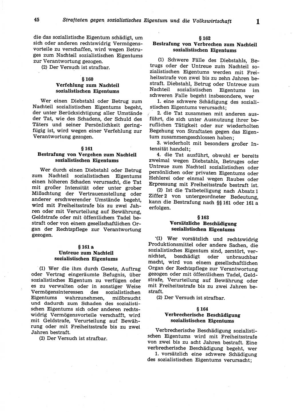 Strafgesetzbuch (StGB) der Deutschen Demokratischen Republik (DDR) 1987, Seite 45 (StGB DDR 1987, S. 45)