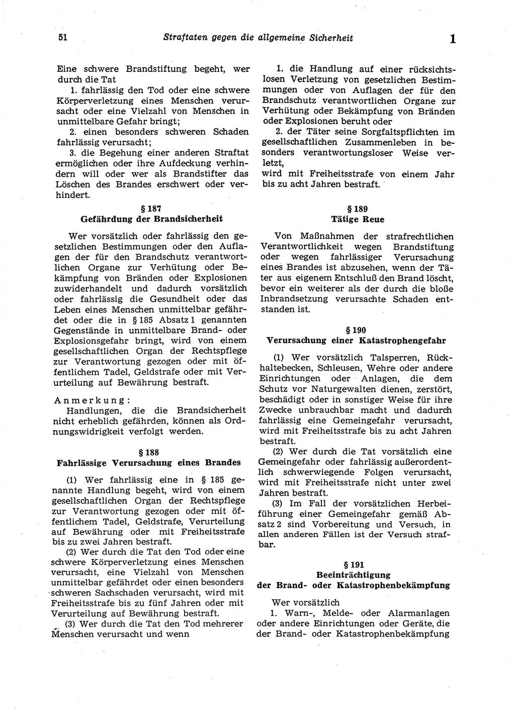 Strafgesetzbuch (StGB) der Deutschen Demokratischen Republik (DDR) 1987, Seite 51 (StGB DDR 1987, S. 51)