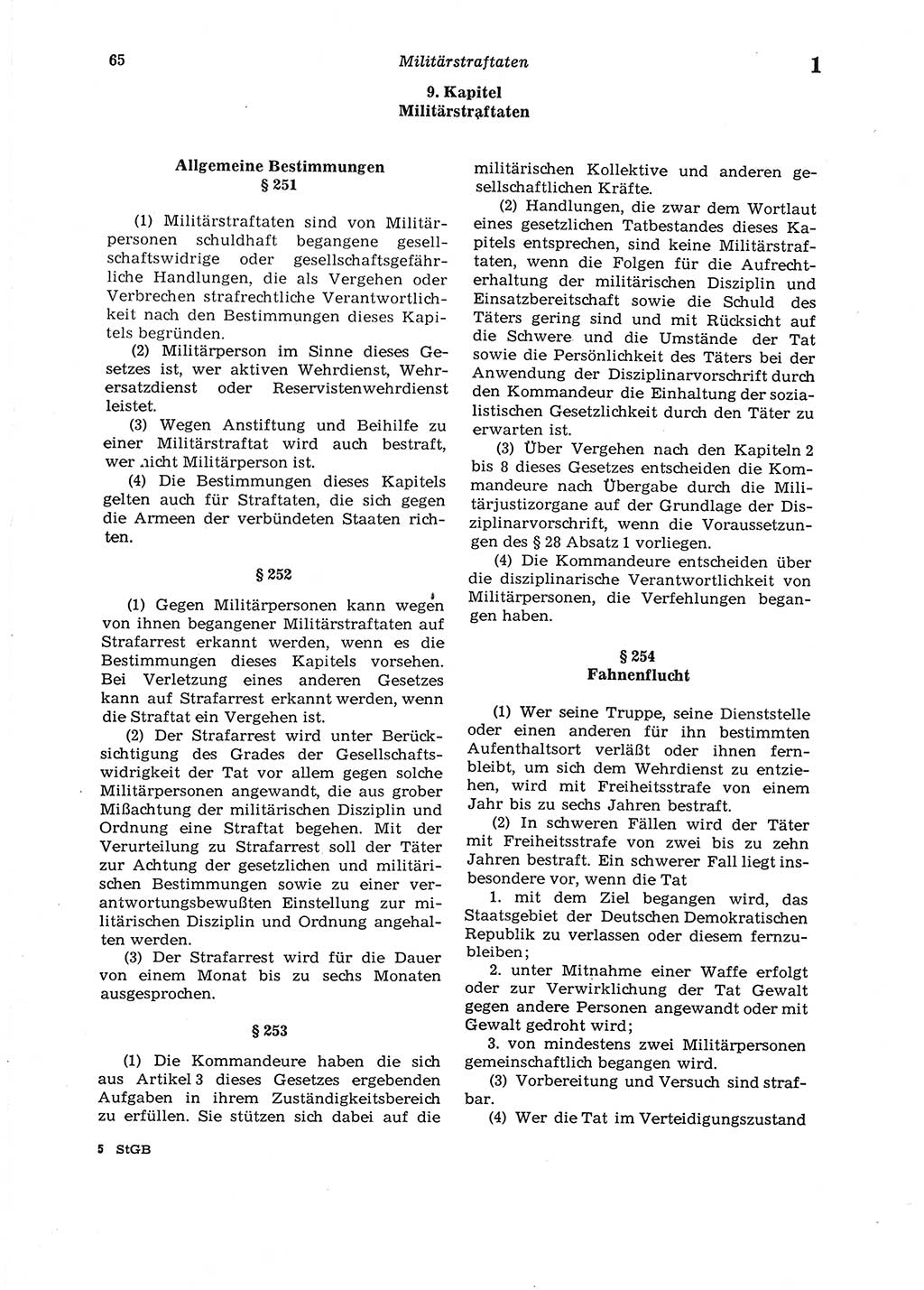 Strafgesetzbuch (StGB) der Deutschen Demokratischen Republik (DDR) 1987, Seite 65 (StGB DDR 1987, S. 65)