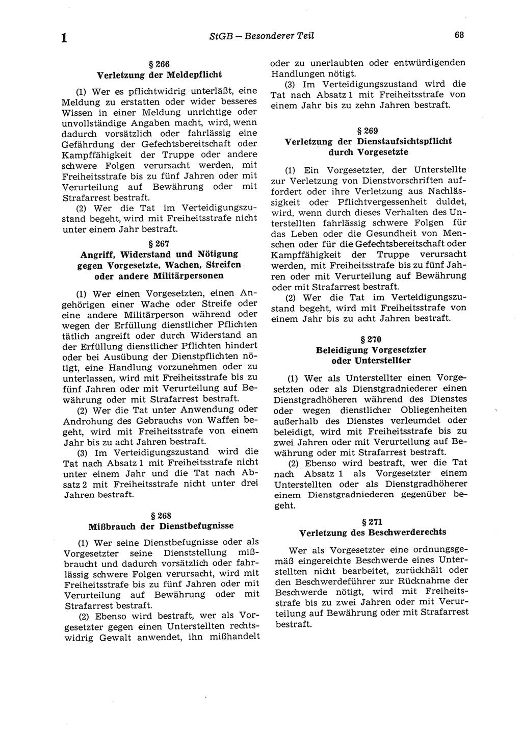 Strafgesetzbuch (StGB) der Deutschen Demokratischen Republik (DDR) 1987, Seite 68 (StGB DDR 1987, S. 68)