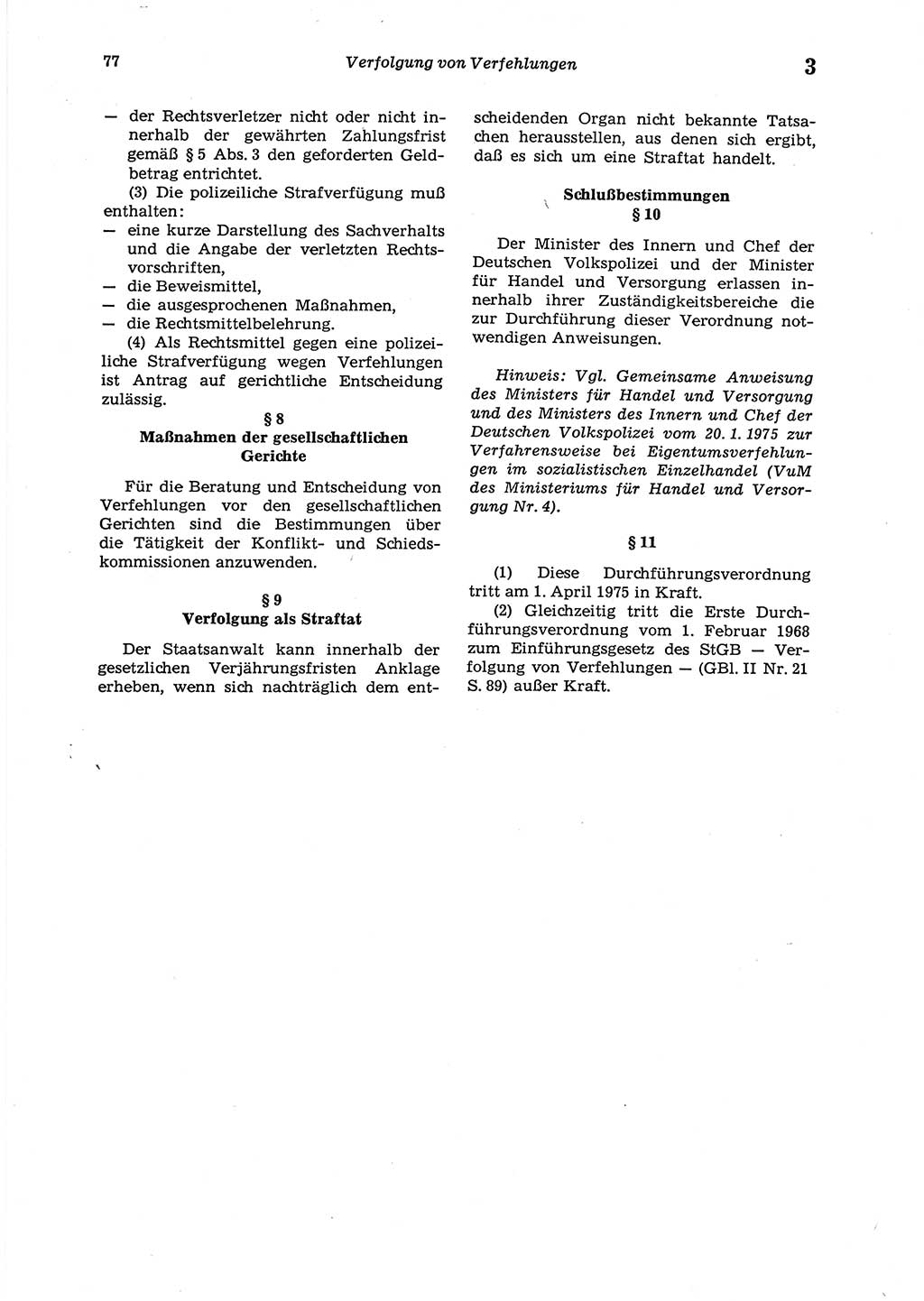 Strafgesetzbuch (StGB) der Deutschen Demokratischen Republik (DDR) 1987, Seite 77 (StGB DDR 1987, S. 77)