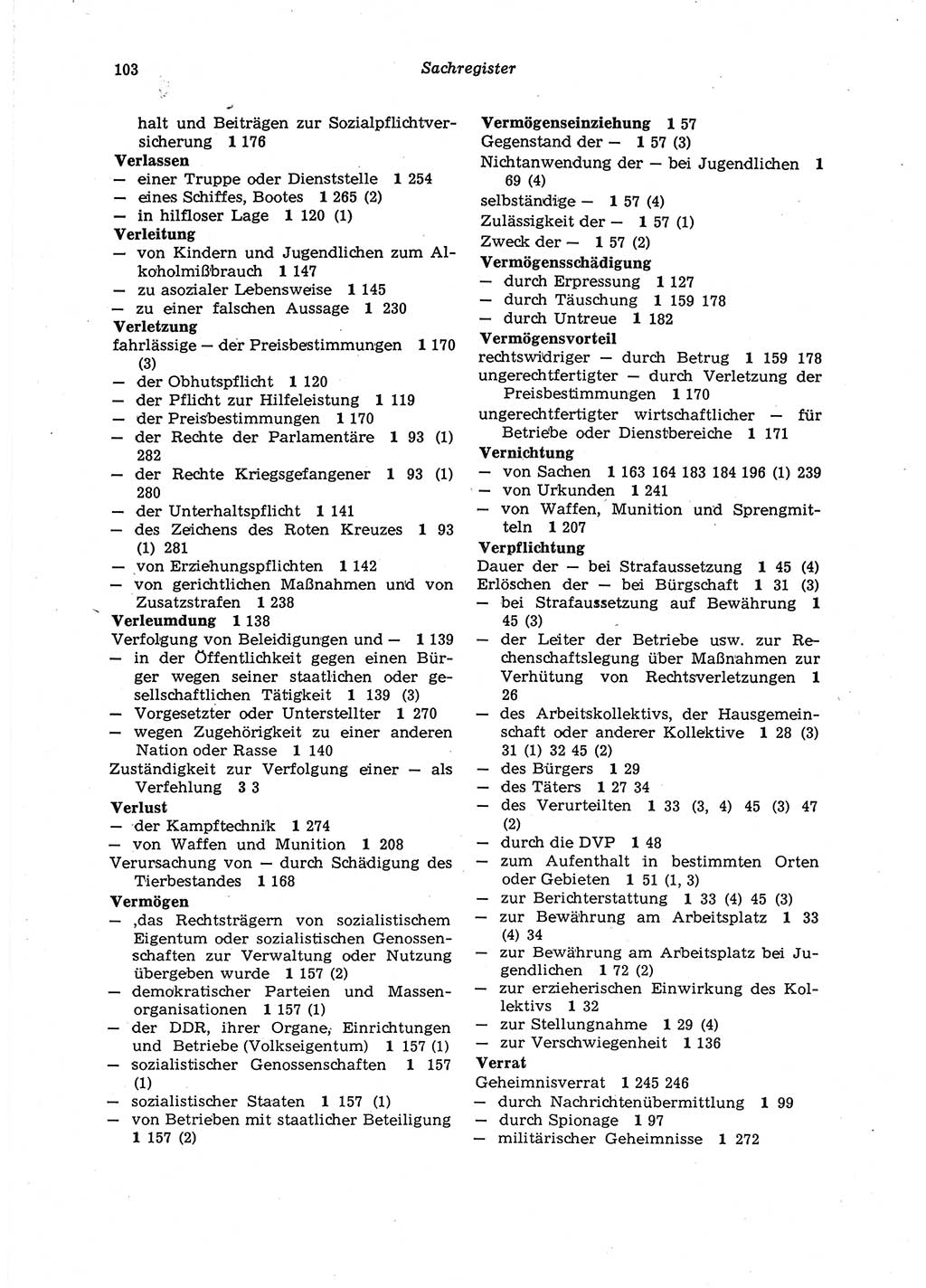 Strafgesetzbuch (StGB) der Deutschen Demokratischen Republik (DDR) 1987, Seite 103 (StGB DDR 1987, S. 103)