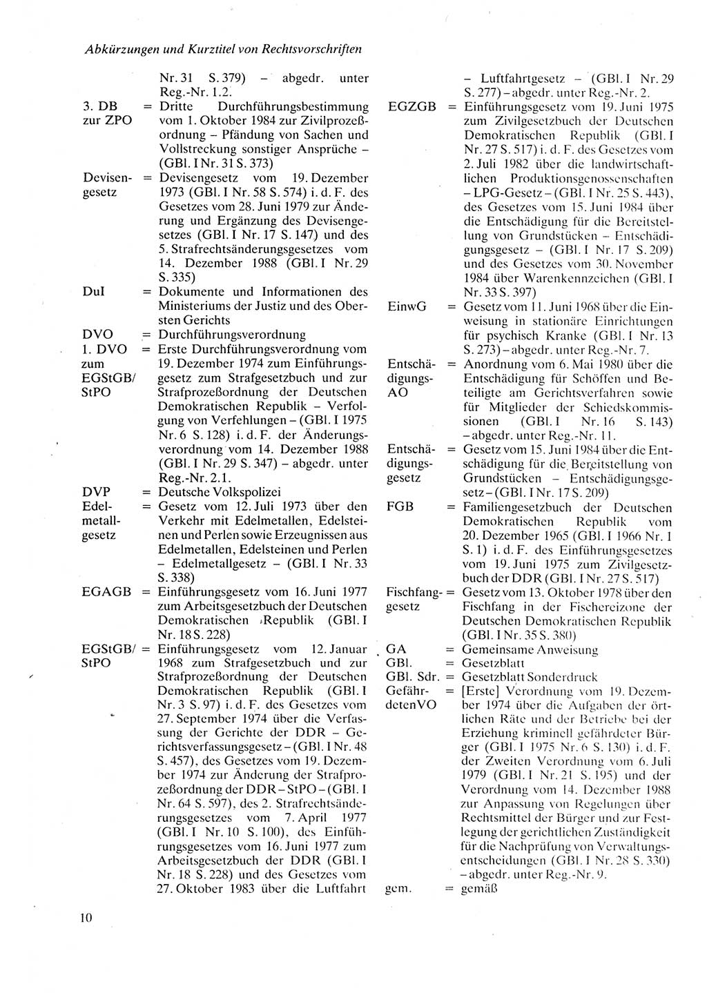 Strafprozeßordnung (StPO) der Deutschen Demokratischen Republik (DDR) sowie angrenzende Gesetze und Bestimmungen 1987, Seite 10 (StPO DDR Ges. Best. 1987, S. 10)