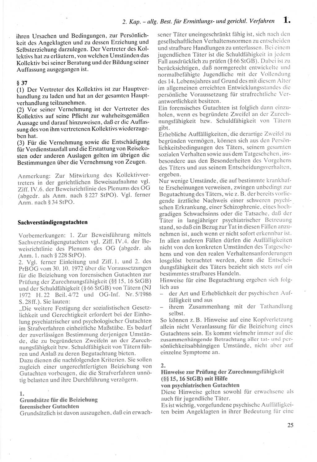 Strafprozeßordnung (StPO) der Deutschen Demokratischen Republik (DDR) sowie angrenzende Gesetze und Bestimmungen 1987, Seite 25 (StPO DDR Ges. Best. 1987, S. 25)
