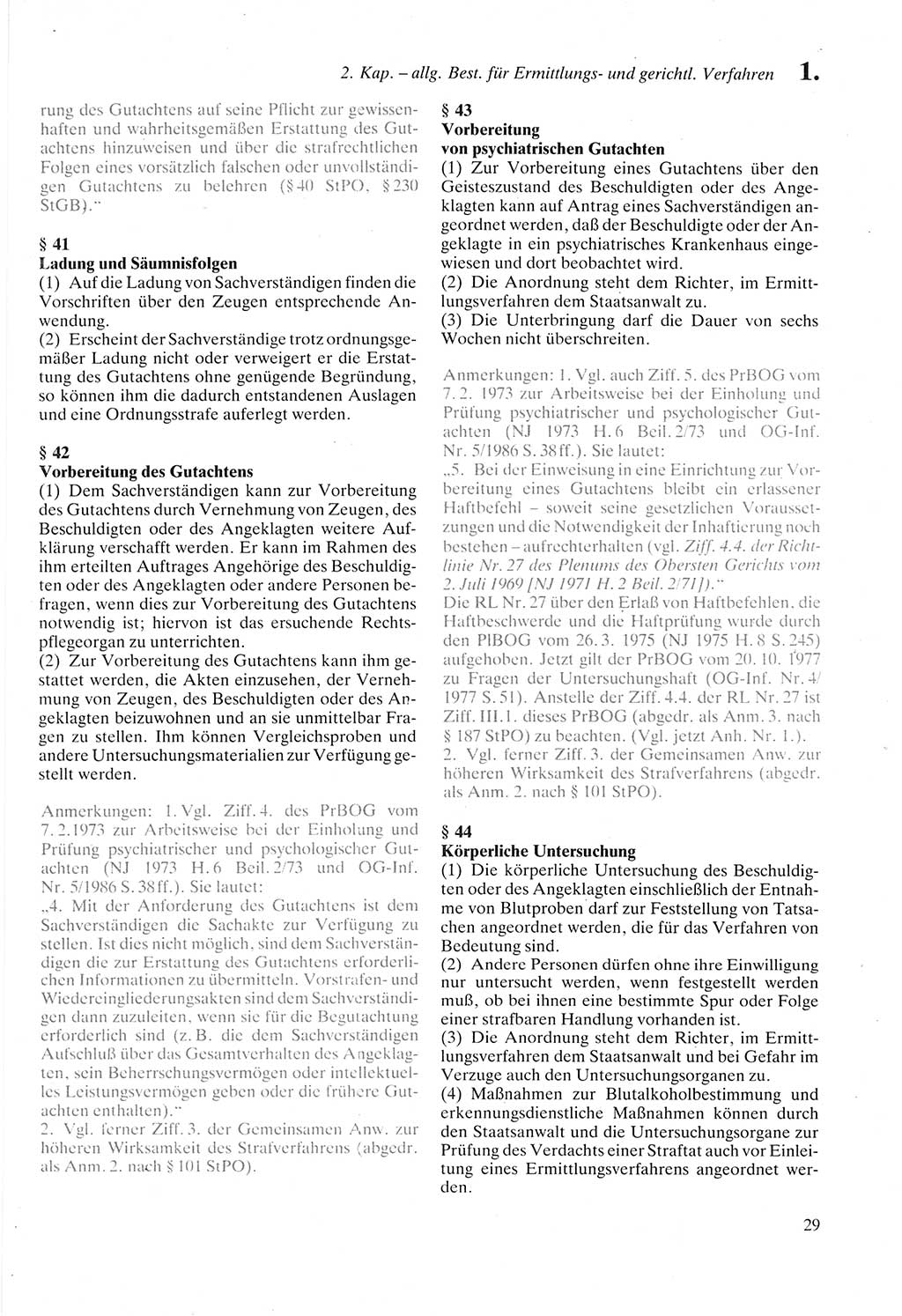Strafprozeßordnung (StPO) der Deutschen Demokratischen Republik (DDR) sowie angrenzende Gesetze und Bestimmungen 1987, Seite 29 (StPO DDR Ges. Best. 1987, S. 29)