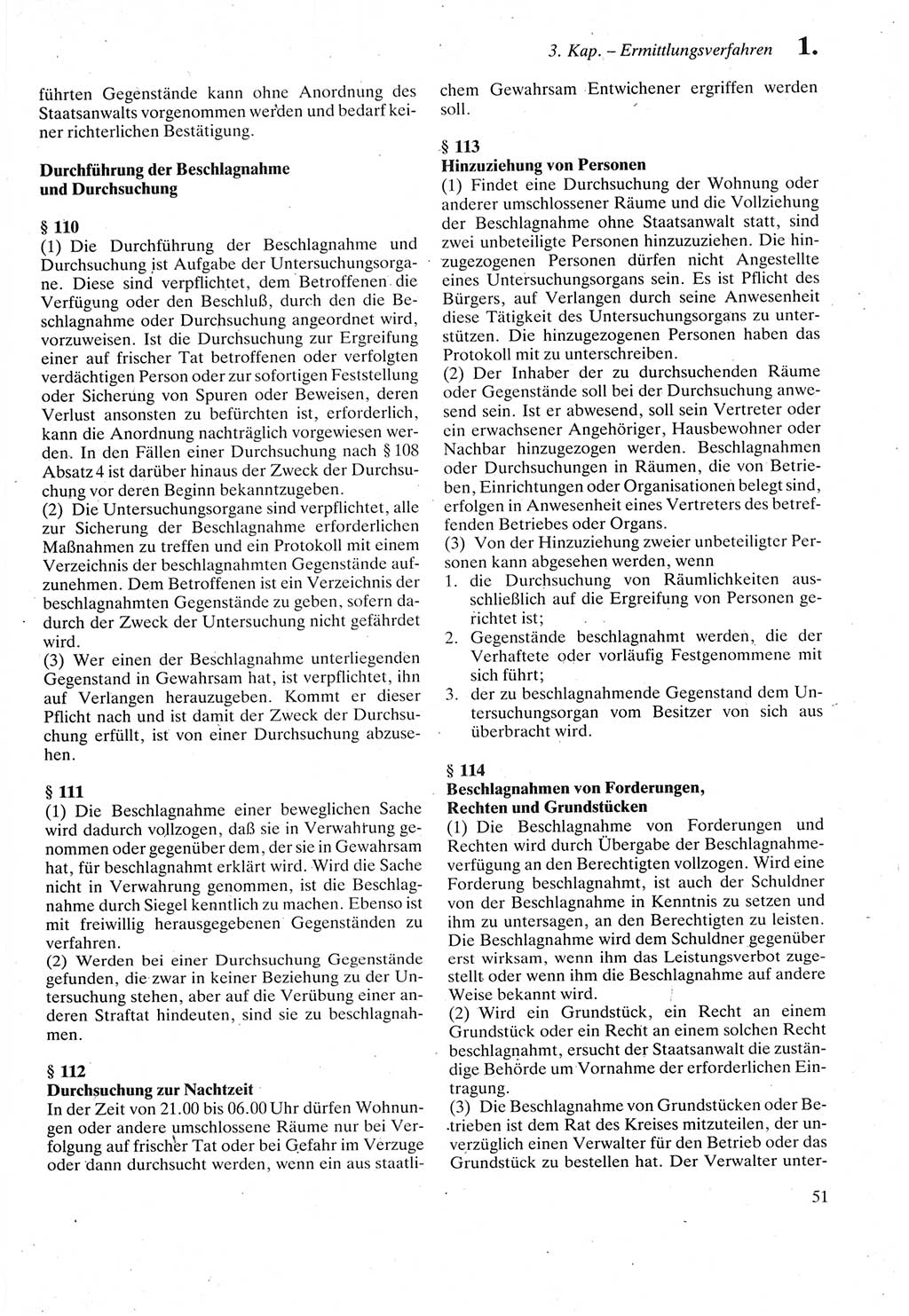 Strafprozeßordnung (StPO) der Deutschen Demokratischen Republik (DDR) sowie angrenzende Gesetze und Bestimmungen 1987, Seite 51 (StPO DDR Ges. Best. 1987, S. 51)