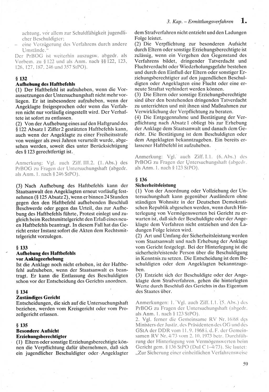 Strafprozeßordnung (StPO) der Deutschen Demokratischen Republik (DDR) sowie angrenzende Gesetze und Bestimmungen 1987, Seite 59 (StPO DDR Ges. Best. 1987, S. 59)