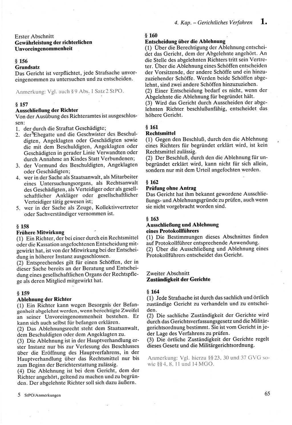 Strafprozeßordnung (StPO) der Deutschen Demokratischen Republik (DDR) sowie angrenzende Gesetze und Bestimmungen 1987, Seite 65 (StPO DDR Ges. Best. 1987, S. 65)