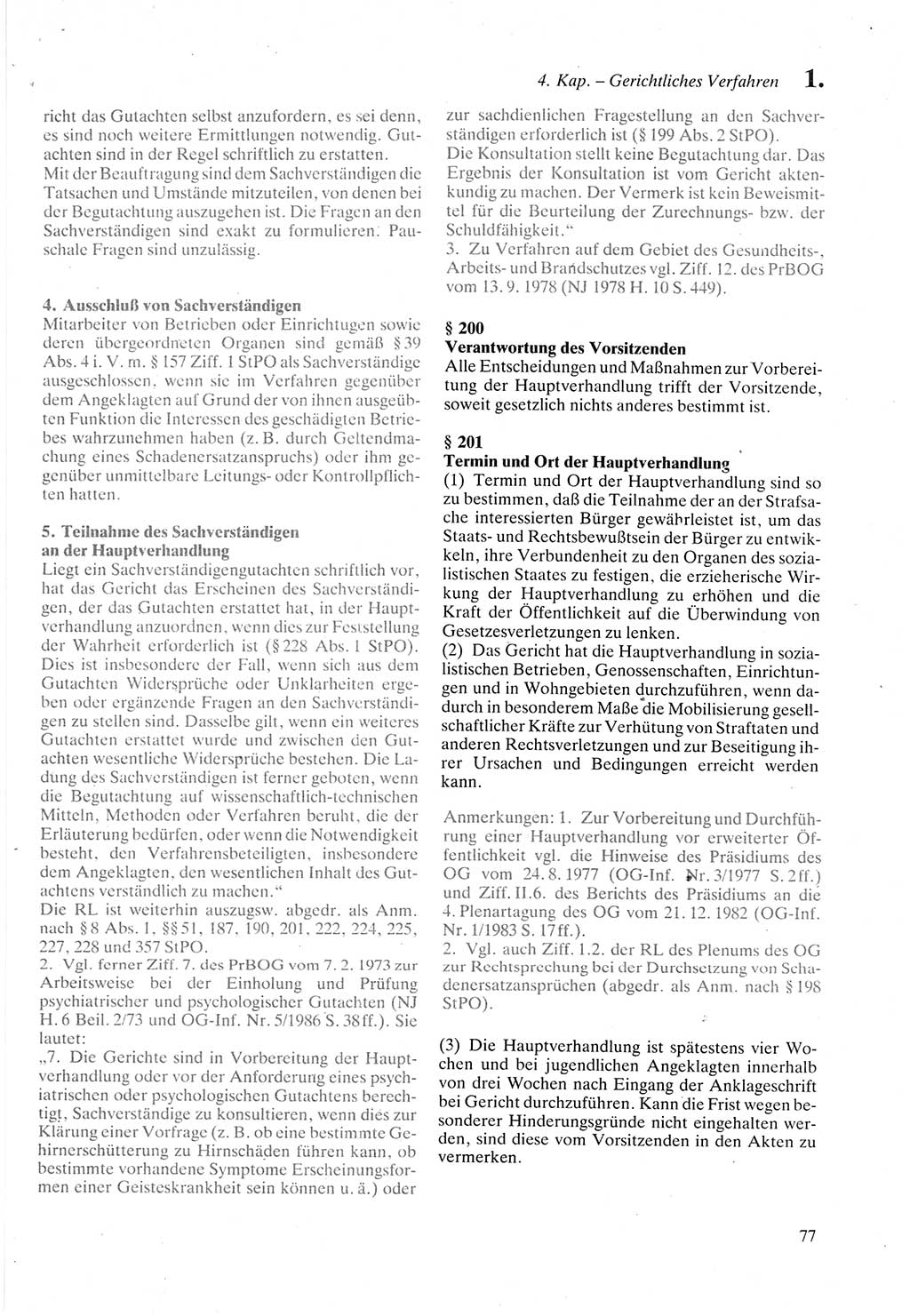 Strafprozeßordnung (StPO) der Deutschen Demokratischen Republik (DDR) sowie angrenzende Gesetze und Bestimmungen 1987, Seite 77 (StPO DDR Ges. Best. 1987, S. 77)