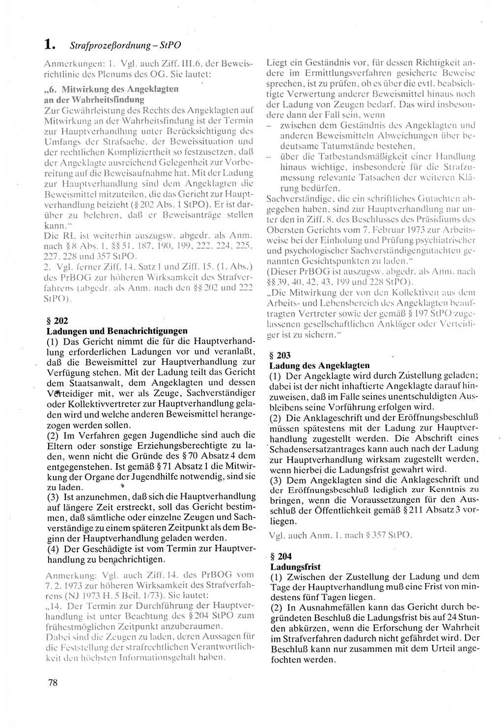 Strafprozeßordnung (StPO) der Deutschen Demokratischen Republik (DDR) sowie angrenzende Gesetze und Bestimmungen 1987, Seite 78 (StPO DDR Ges. Best. 1987, S. 78)