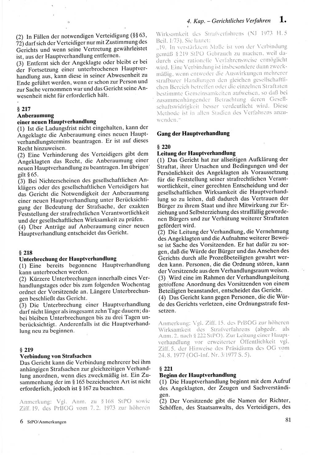 Strafprozeßordnung (StPO) der Deutschen Demokratischen Republik (DDR) sowie angrenzende Gesetze und Bestimmungen 1987, Seite 81 (StPO DDR Ges. Best. 1987, S. 81)