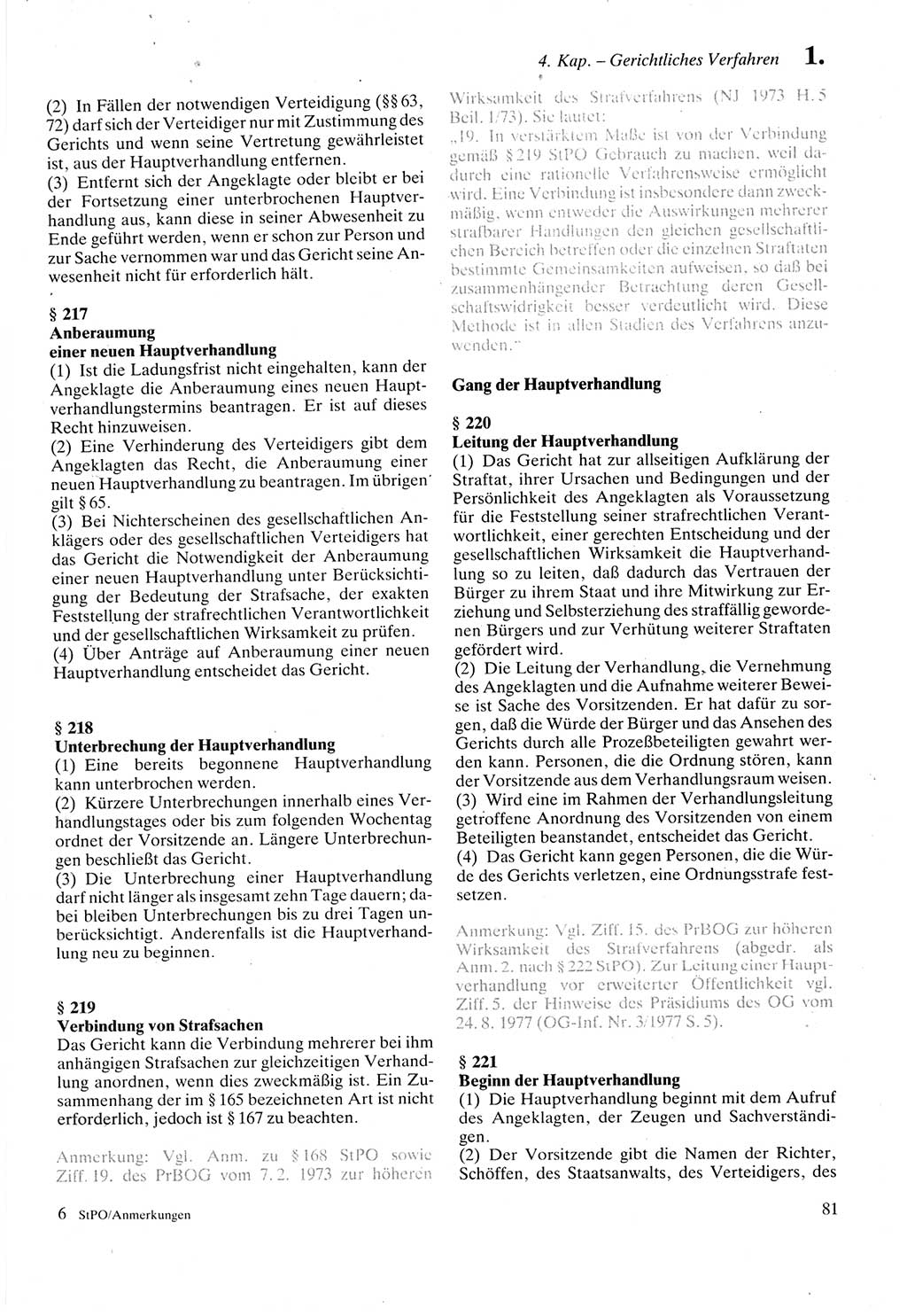 Strafprozeßordnung (StPO) der Deutschen Demokratischen Republik (DDR) sowie angrenzende Gesetze und Bestimmungen 1987, Seite 81 (StPO DDR Ges. Best. 1987, S. 81)
