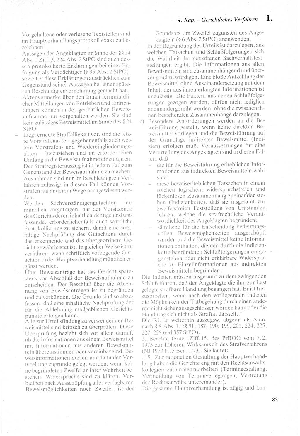 Strafprozeßordnung (StPO) der Deutschen Demokratischen Republik (DDR) sowie angrenzende Gesetze und Bestimmungen 1987, Seite 83 (StPO DDR Ges. Best. 1987, S. 83)