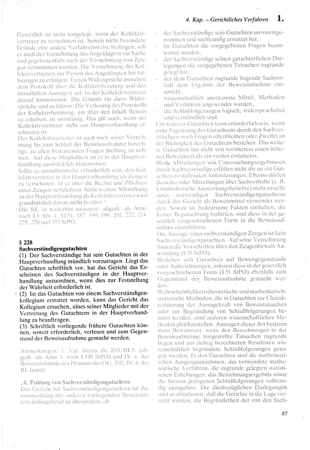 Strafprozeßordnung (StPO) der Deutschen Demokratischen Republik (DDR) sowie angrenzende Gesetze und Bestimmungen 1987, Seite 87 (StPO DDR Ges. Best. 1987, S. 87)