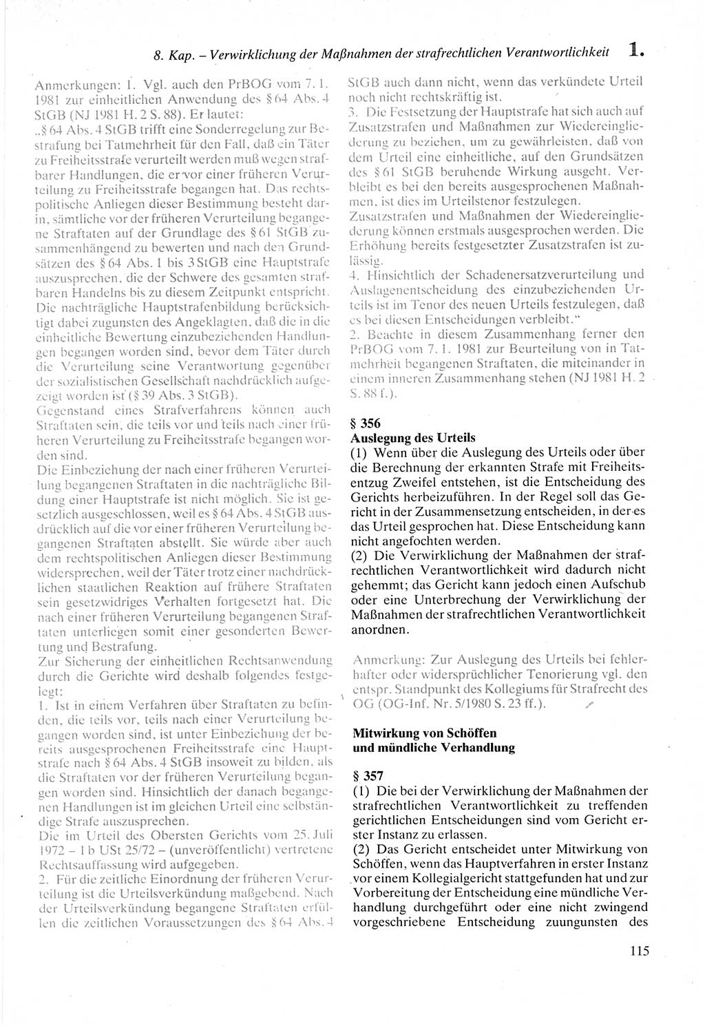 Strafprozeßordnung (StPO) der Deutschen Demokratischen Republik (DDR) sowie angrenzende Gesetze und Bestimmungen 1987, Seite 115 (StPO DDR Ges. Best. 1987, S. 115)