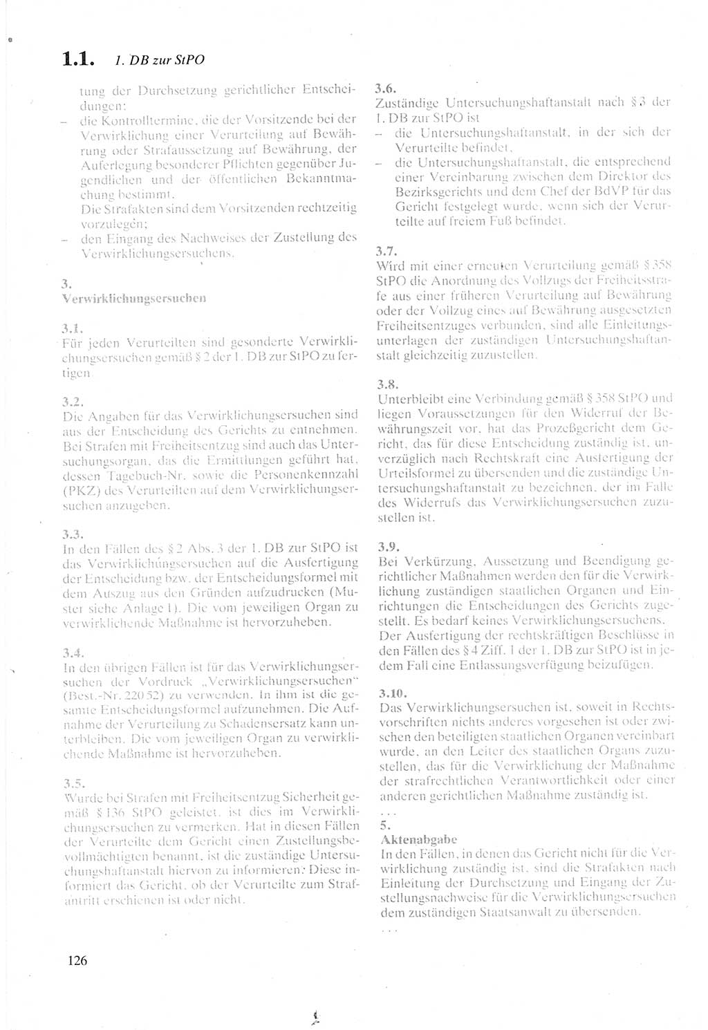 Strafprozeßordnung (StPO) der Deutschen Demokratischen Republik (DDR) sowie angrenzende Gesetze und Bestimmungen 1987, Seite 126 (StPO DDR Ges. Best. 1987, S. 126)