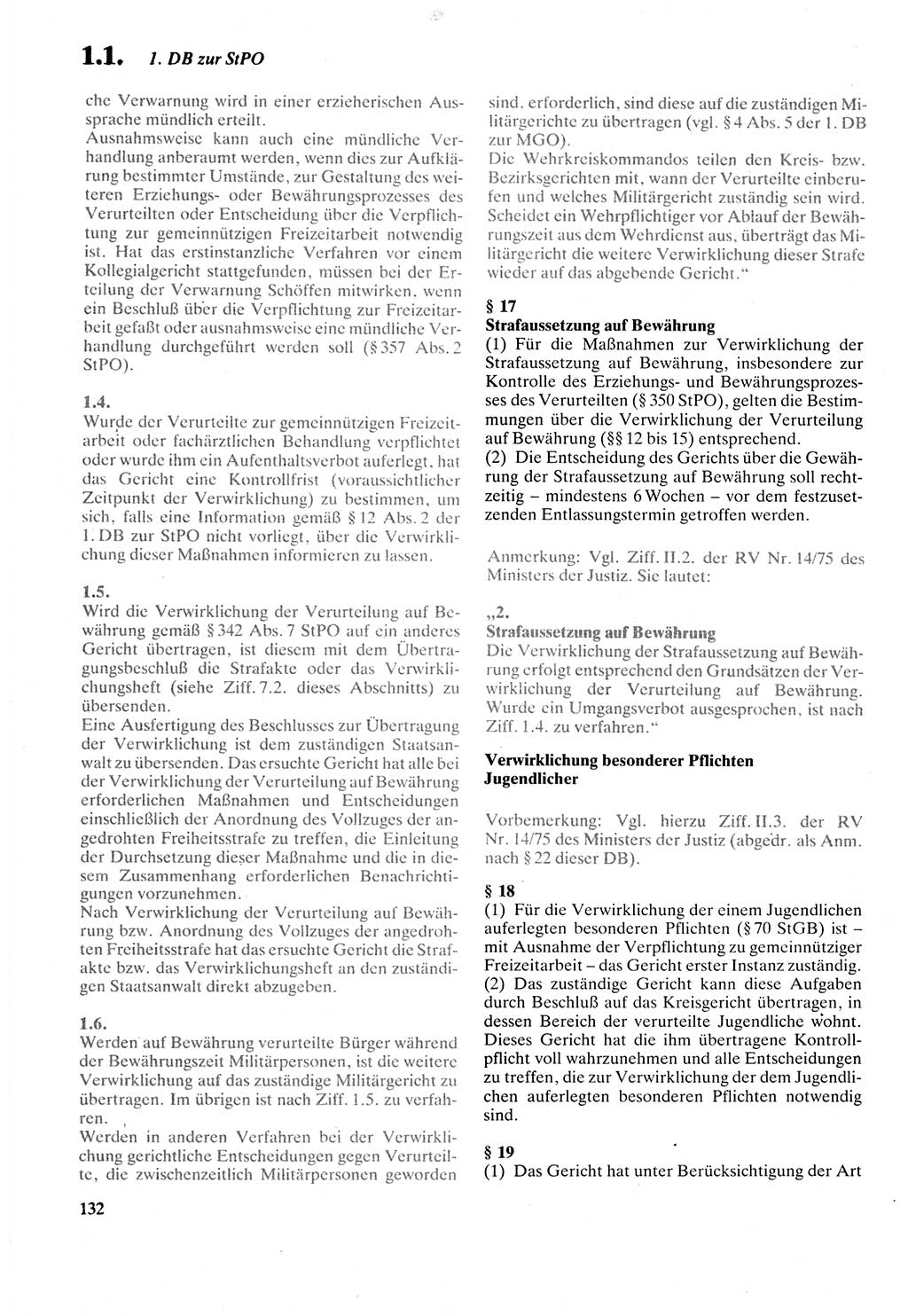 Strafprozeßordnung (StPO) der Deutschen Demokratischen Republik (DDR) sowie angrenzende Gesetze und Bestimmungen 1987, Seite 132 (StPO DDR Ges. Best. 1987, S. 132)