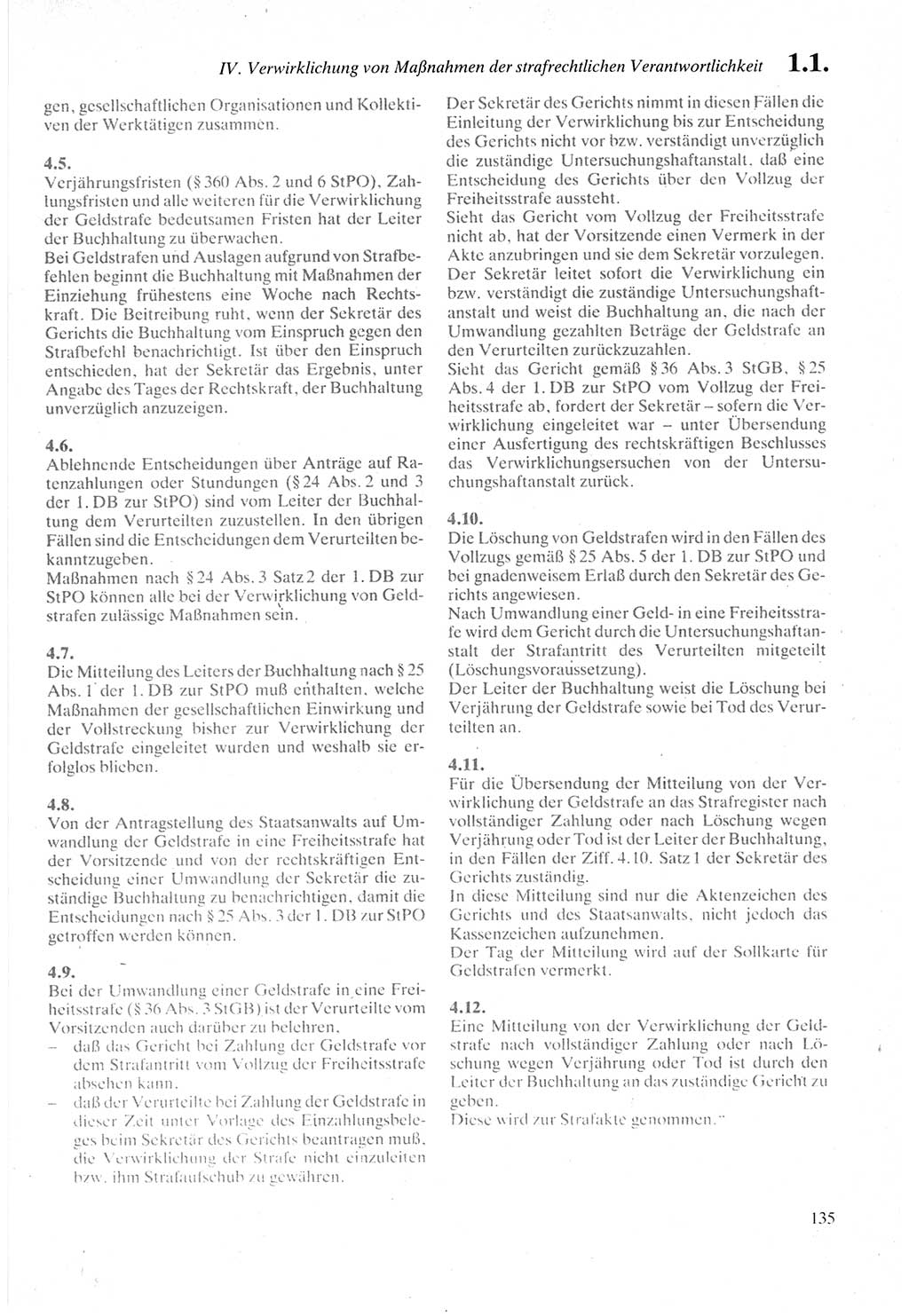 Strafprozeßordnung (StPO) der Deutschen Demokratischen Republik (DDR) sowie angrenzende Gesetze und Bestimmungen 1987, Seite 135 (StPO DDR Ges. Best. 1987, S. 135)