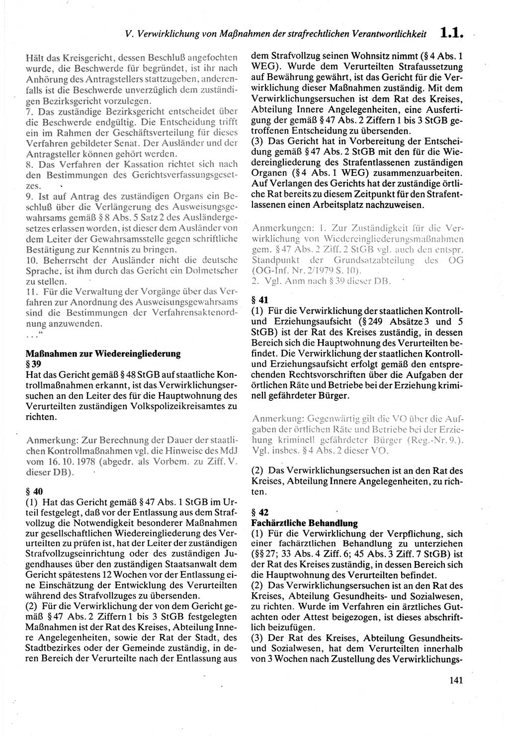 Strafprozeßordnung (StPO) der Deutschen Demokratischen Republik (DDR) sowie angrenzende Gesetze und Bestimmungen 1987, Seite 141 (StPO DDR Ges. Best. 1987, S. 141)