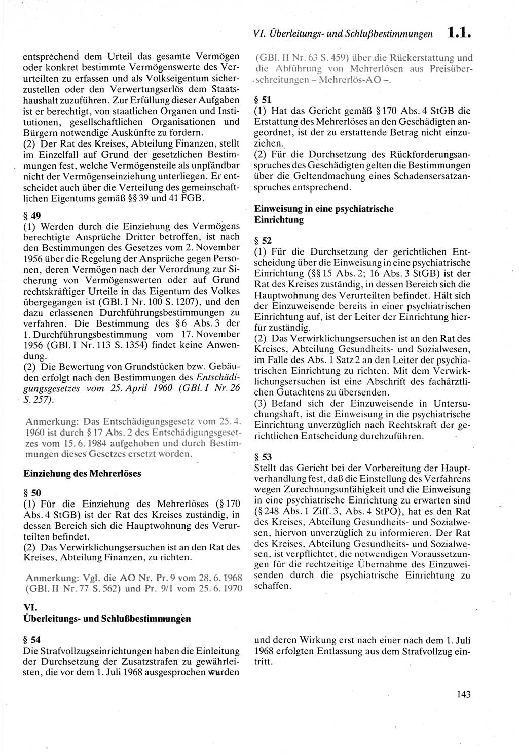 Strafprozeßordnung (StPO) der Deutschen Demokratischen Republik (DDR) sowie angrenzende Gesetze und Bestimmungen 1987, Seite 143 (StPO DDR Ges. Best. 1987, S. 143)