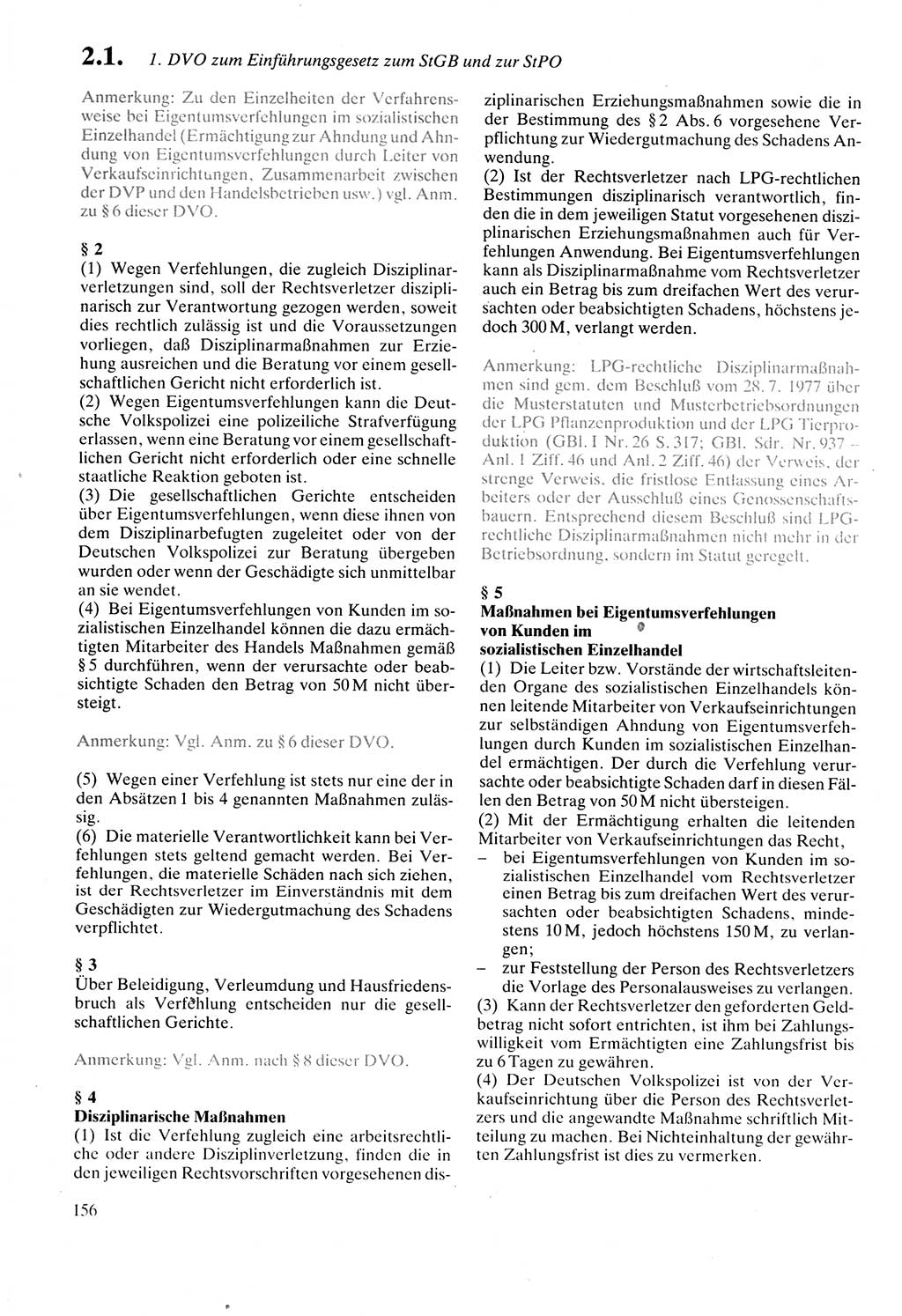 Strafprozeßordnung (StPO) der Deutschen Demokratischen Republik (DDR) sowie angrenzende Gesetze und Bestimmungen 1987, Seite 156 (StPO DDR Ges. Best. 1987, S. 156)