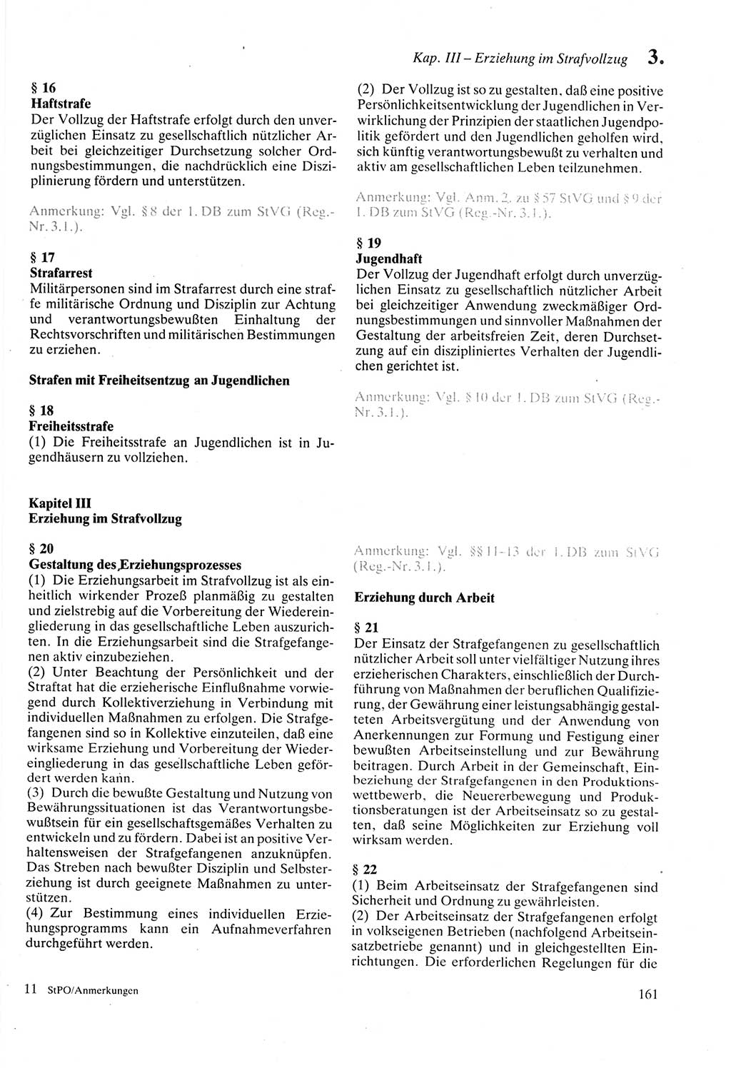 Strafprozeßordnung (StPO) der Deutschen Demokratischen Republik (DDR) sowie angrenzende Gesetze und Bestimmungen 1987, Seite 161 (StPO DDR Ges. Best. 1987, S. 161)