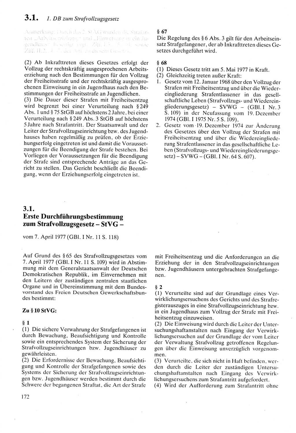 Strafprozeßordnung (StPO) der Deutschen Demokratischen Republik (DDR) sowie angrenzende Gesetze und Bestimmungen 1987, Seite 172 (StPO DDR Ges. Best. 1987, S. 172)