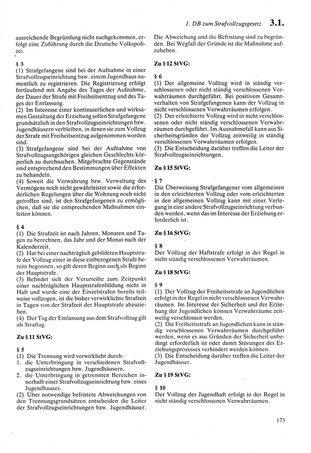 Strafprozeßordnung (StPO) der Deutschen Demokratischen Republik (DDR) sowie angrenzende Gesetze und Bestimmungen 1987, Seite 173 (StPO DDR Ges. Best. 1987, S. 173)
