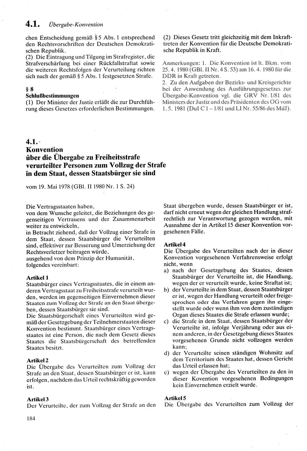 Strafprozeßordnung (StPO) der Deutschen Demokratischen Republik (DDR) sowie angrenzende Gesetze und Bestimmungen 1987, Seite 184 (StPO DDR Ges. Best. 1987, S. 184)