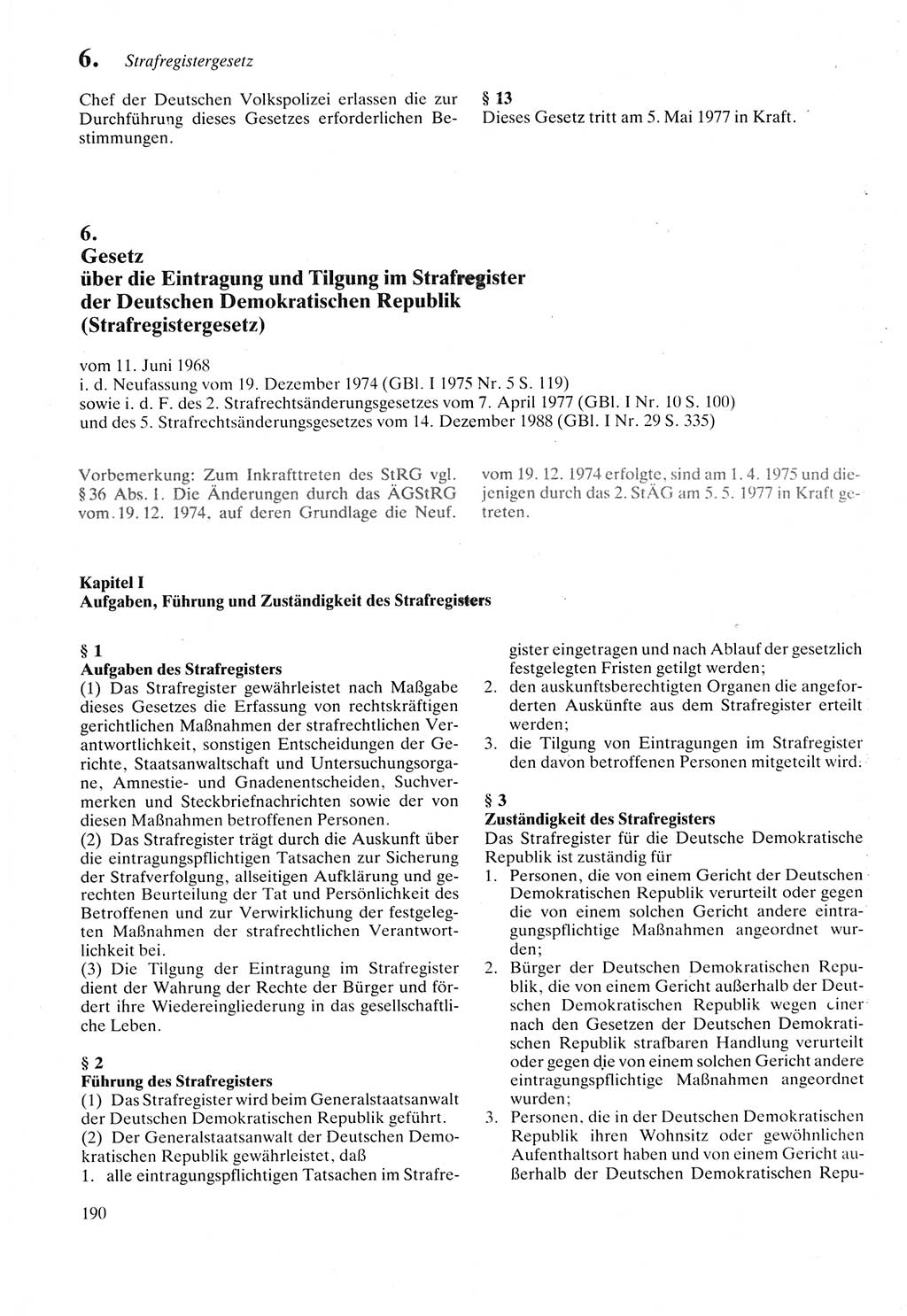 Strafprozeßordnung (StPO) der Deutschen Demokratischen Republik (DDR) sowie angrenzende Gesetze und Bestimmungen 1987, Seite 190 (StPO DDR Ges. Best. 1987, S. 190)