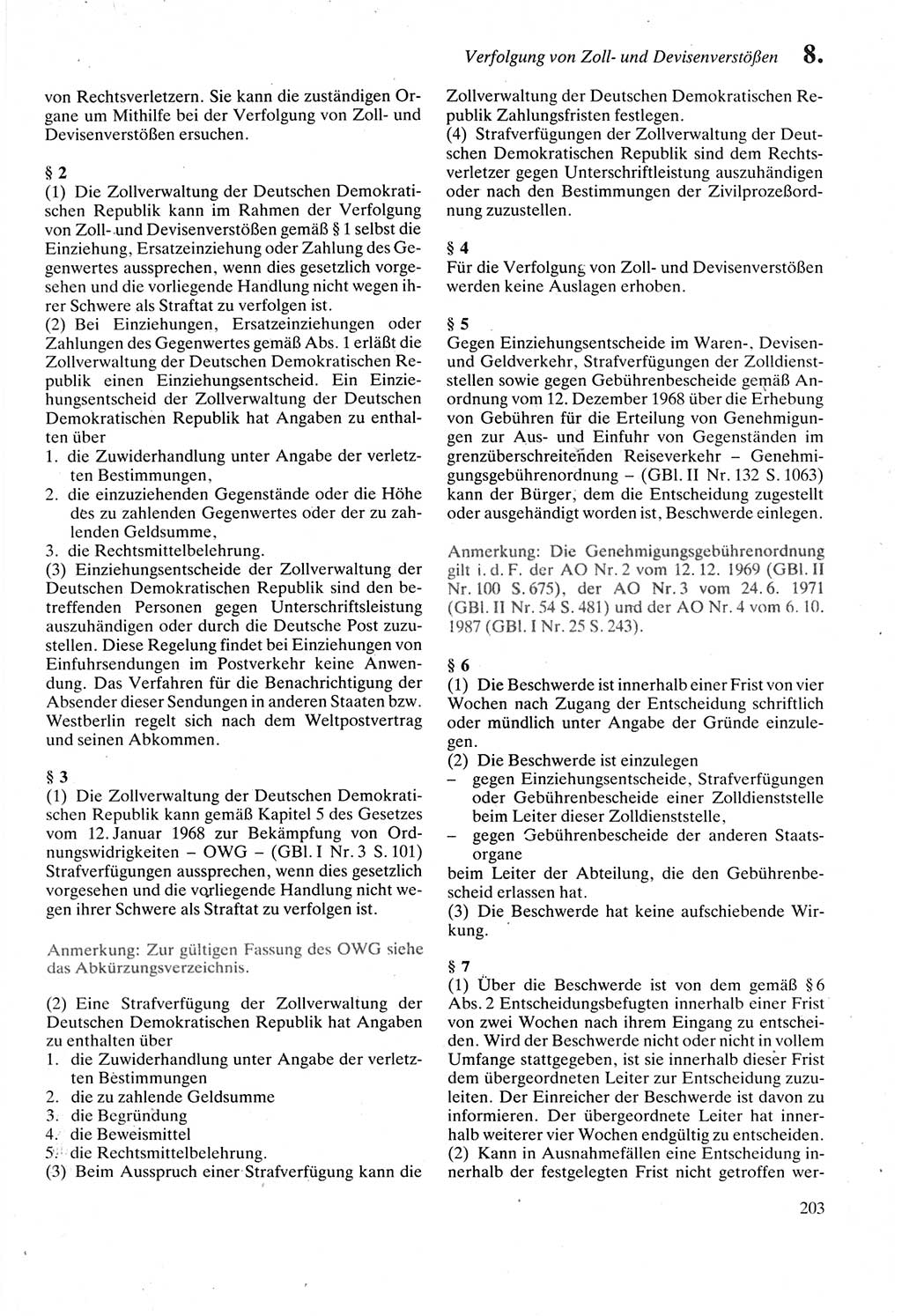 Strafprozeßordnung (StPO) der Deutschen Demokratischen Republik (DDR) sowie angrenzende Gesetze und Bestimmungen 1987, Seite 203 (StPO DDR Ges. Best. 1987, S. 203)