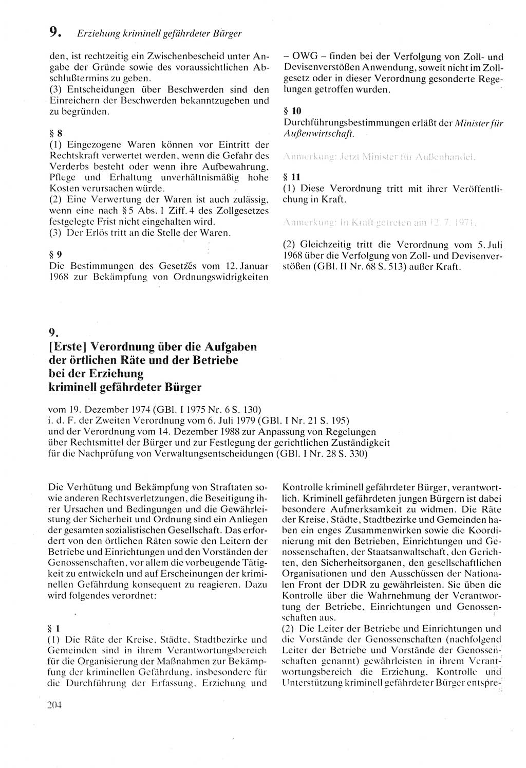 Strafprozeßordnung (StPO) der Deutschen Demokratischen Republik (DDR) sowie angrenzende Gesetze und Bestimmungen 1987, Seite 204 (StPO DDR Ges. Best. 1987, S. 204)